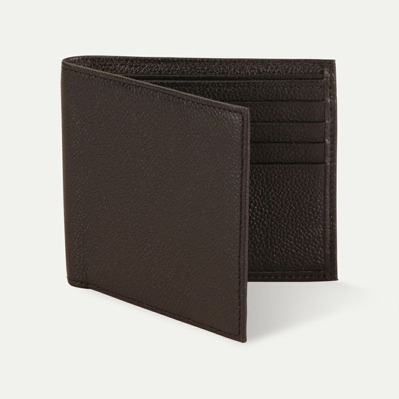 二つ折り財布(小銭入れなし）_ホールブラック