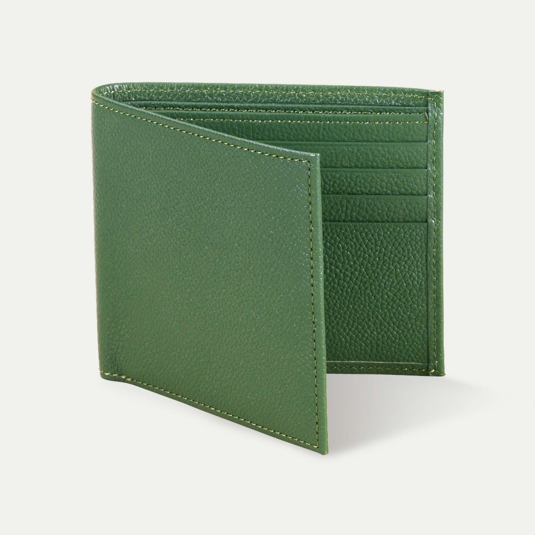 二つ折り財布(小銭入れなし）_アイビーグリーン
