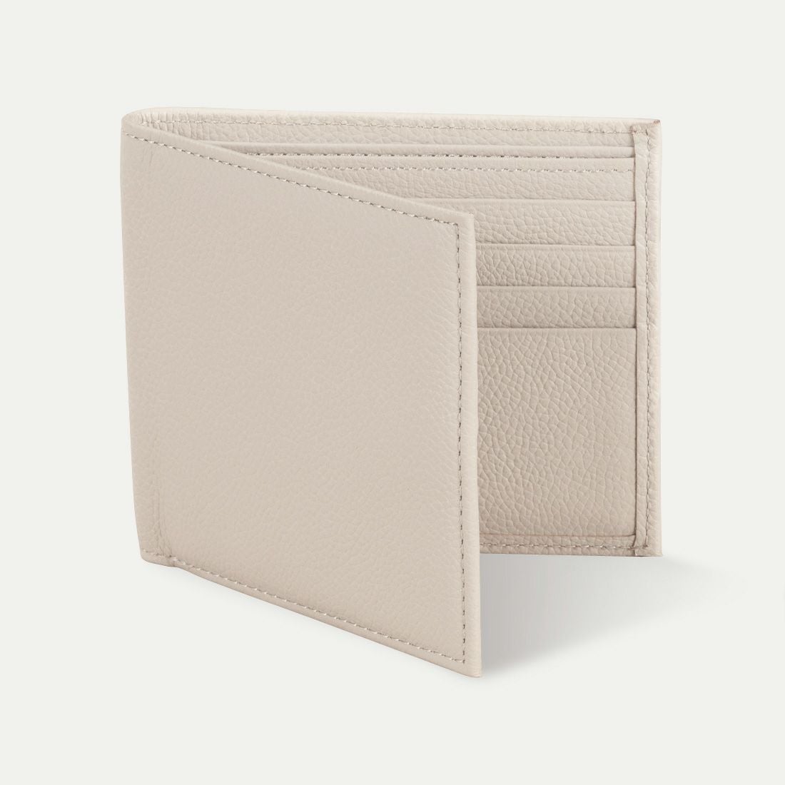 二つ折り財布(小銭入れなし）_カララホワイト