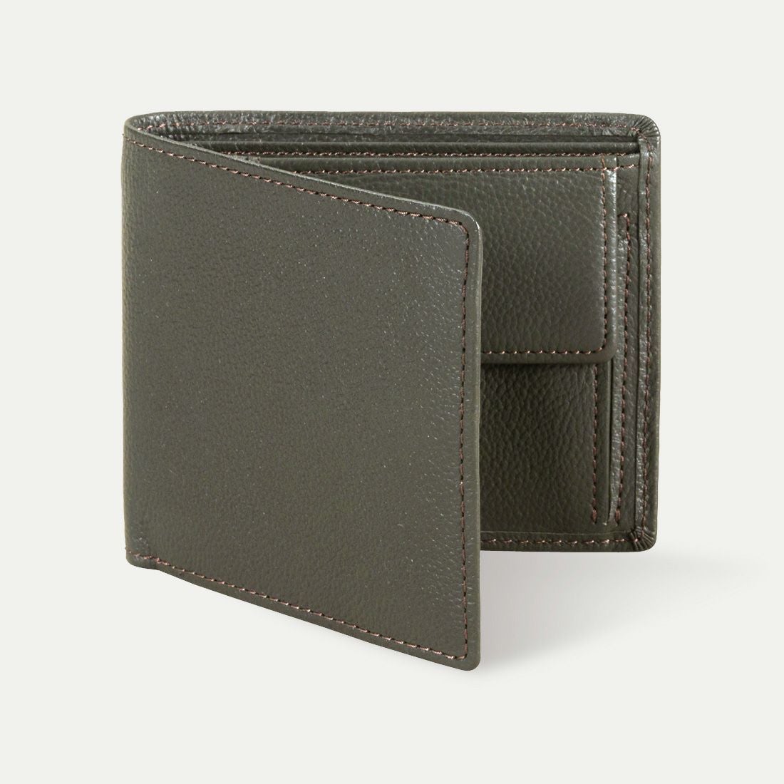 二つ折り財布(小銭入れあり)_ブラックオリーブ