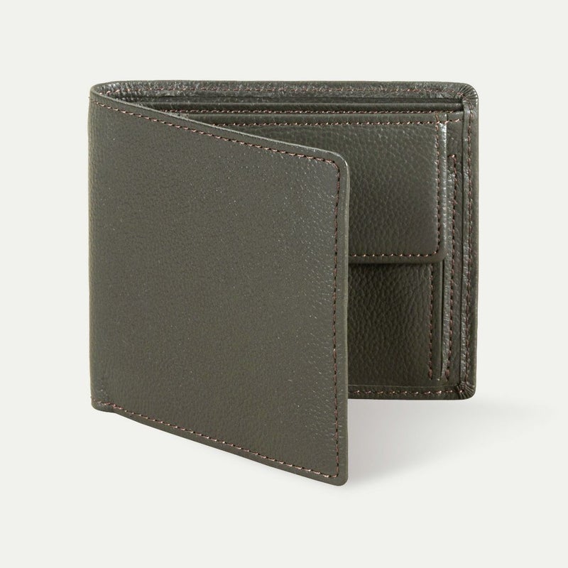 二つ折り財布(小銭入れあり)_ブラックオリーブ