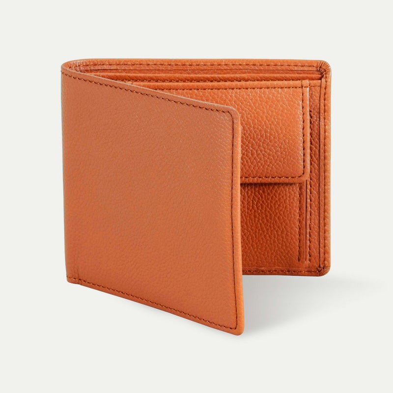 二つ折り財布(小銭入れあり)_シエナキャメル