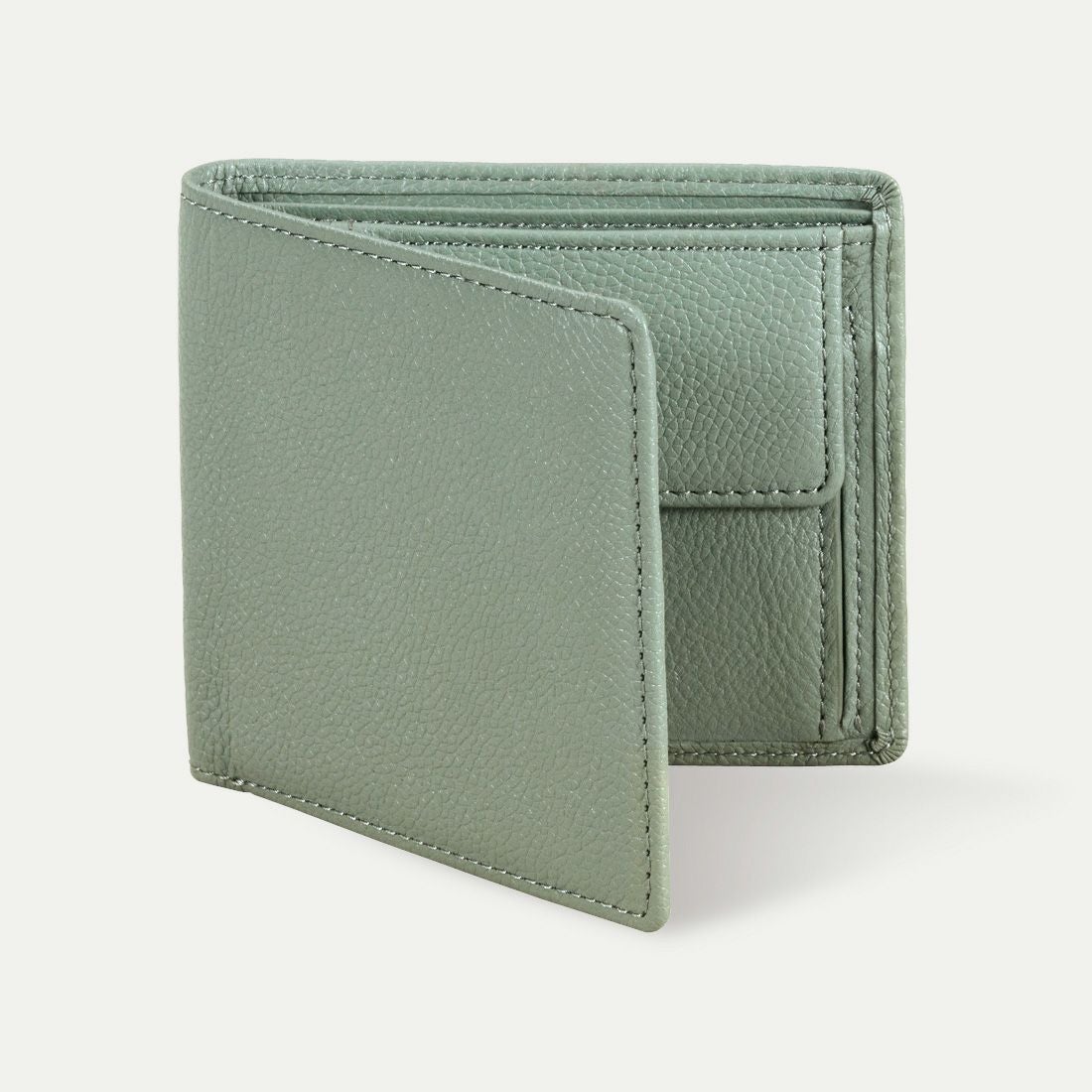 二つ折り財布(小銭入れあり)_ミントグレー