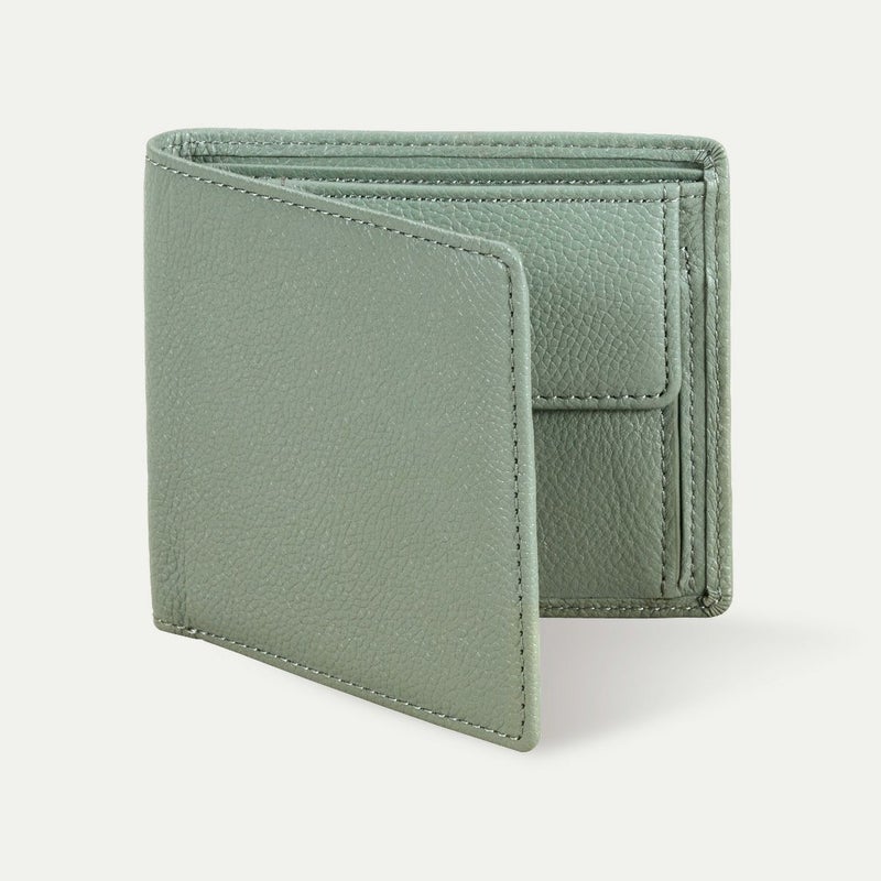 二つ折り財布(小銭入れあり)_ミントグレー