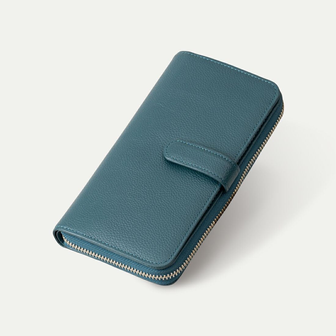 ダブル長財布_ティールブルー