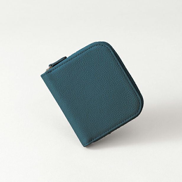 ラウンド二つ折り財布_ティールブルー
