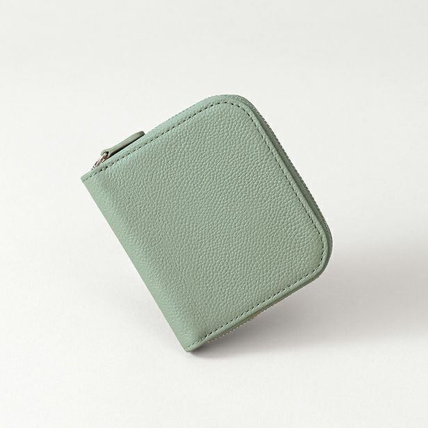 ラウンド二つ折り財布_ミントグレー