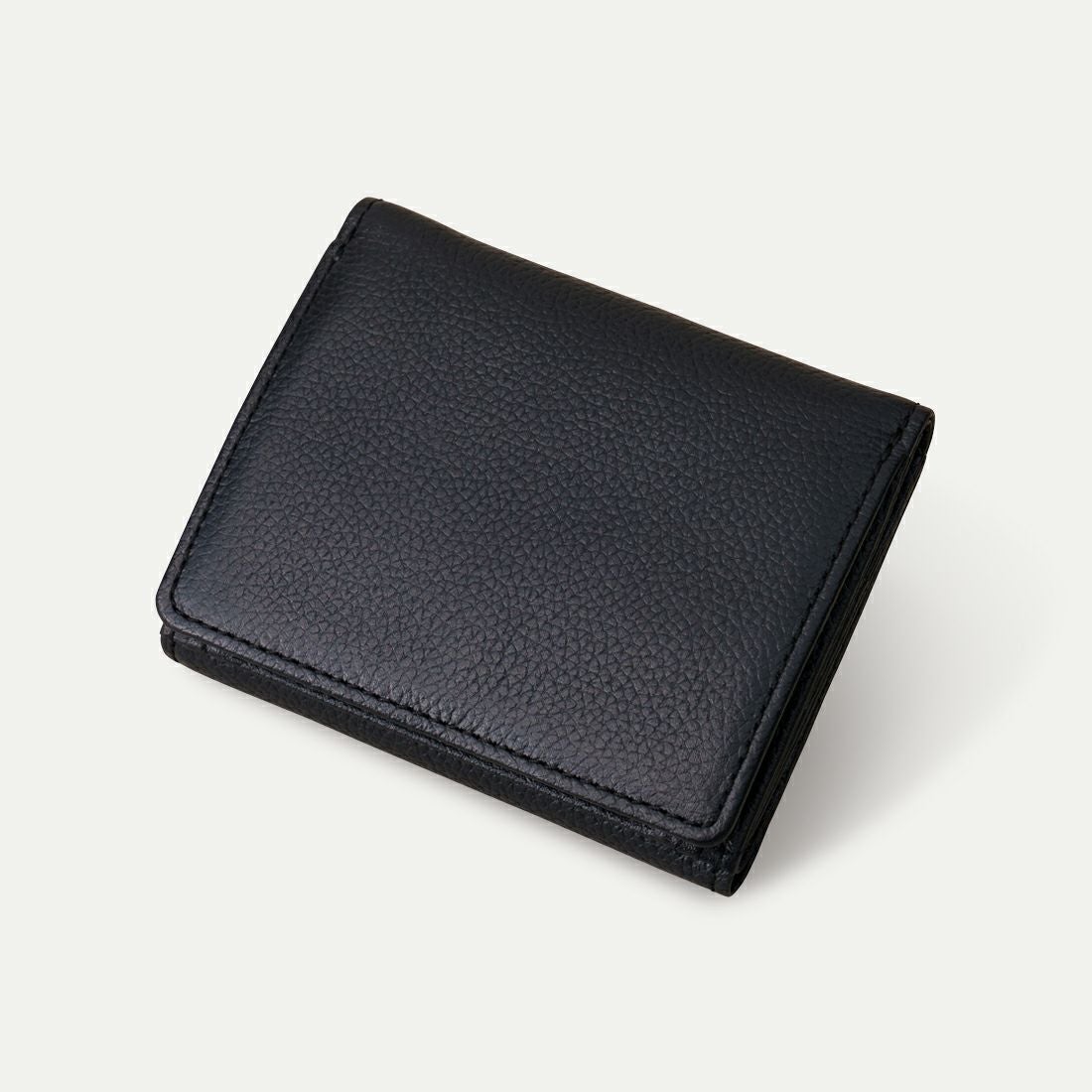 三つ折り財布_ホールブラック
