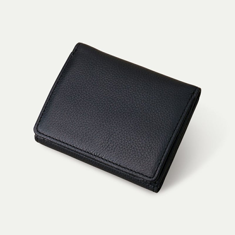 三つ折り財布_ホールブラック