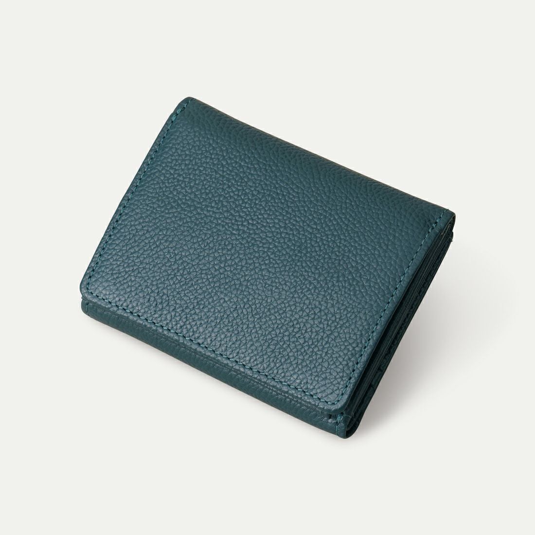 三つ折り財布_ティールブルー