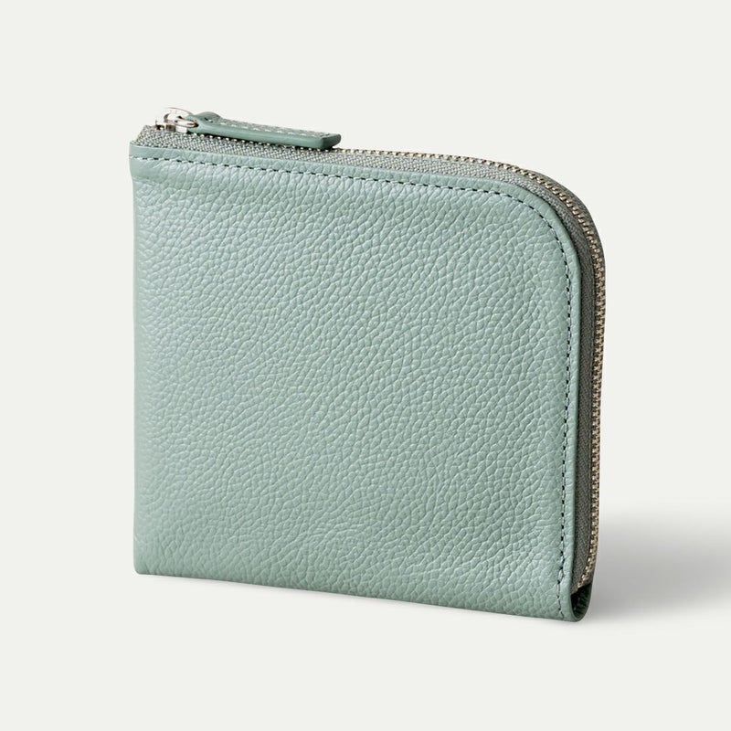 Ｌ字ファスナー財布_ミントグレー