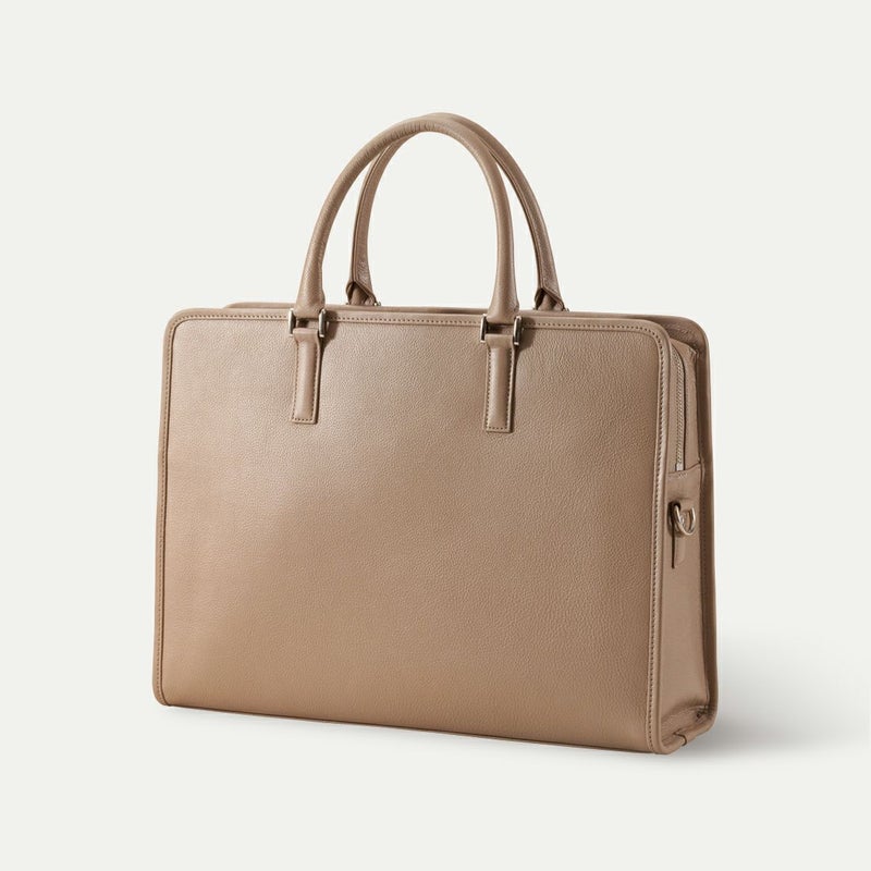 本革ビジネスバッグ(スタンダード)_サンドベージュ