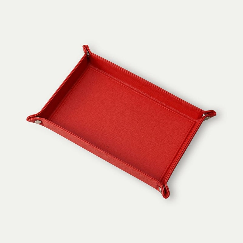 レザートレーM_アンバーレッド
