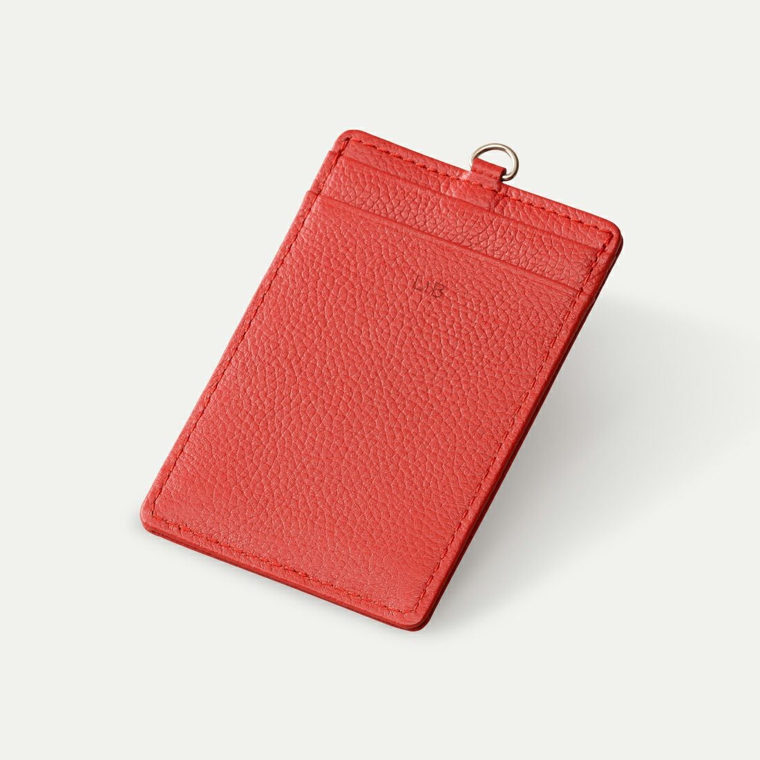 スリムパスケース本体_アンバーレッド