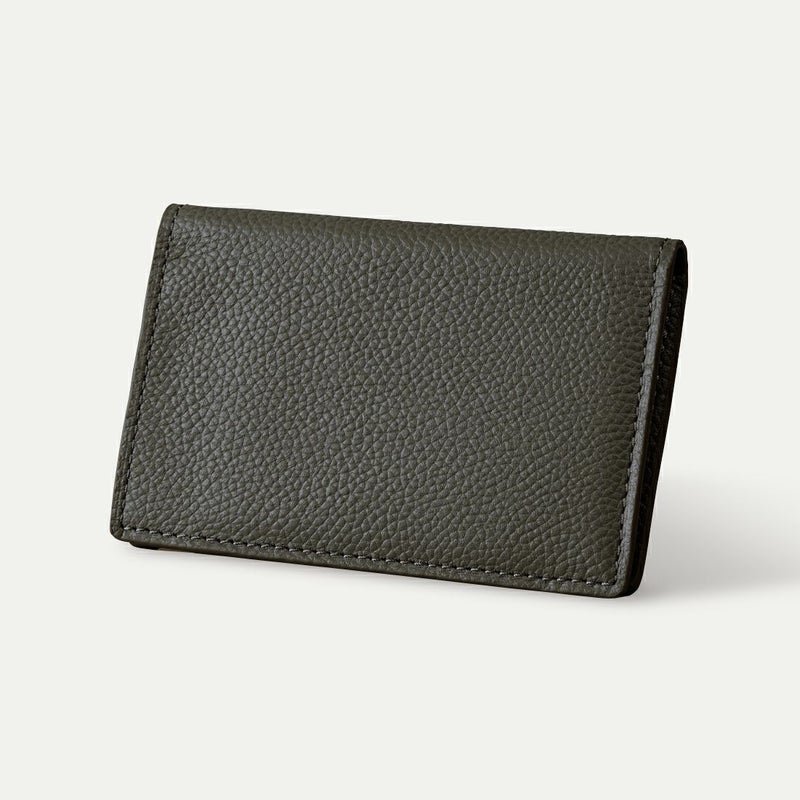 コンパクト名刺入れ_ブラックオリーブ