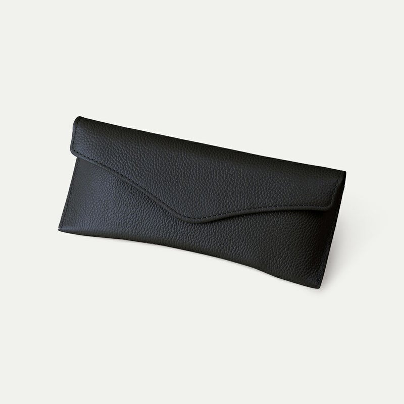 メガネケース(フラップ)_ホールブラック