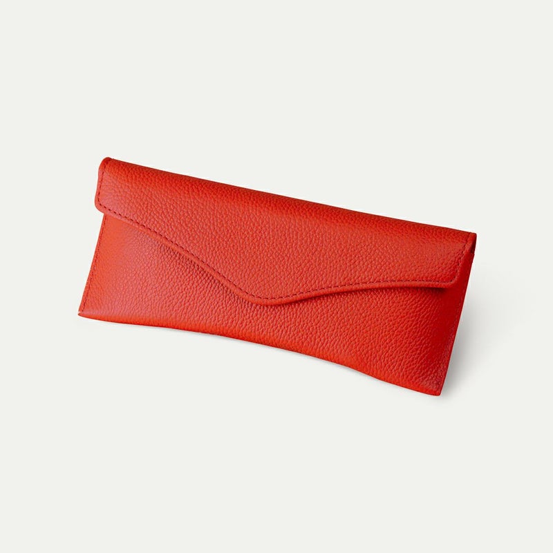 メガネケース(フラップ)_アンバーレッド
