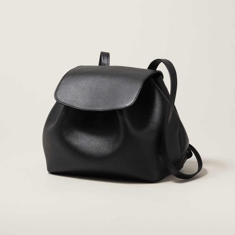 巾着リュック（コンパクト）_ホールブラック