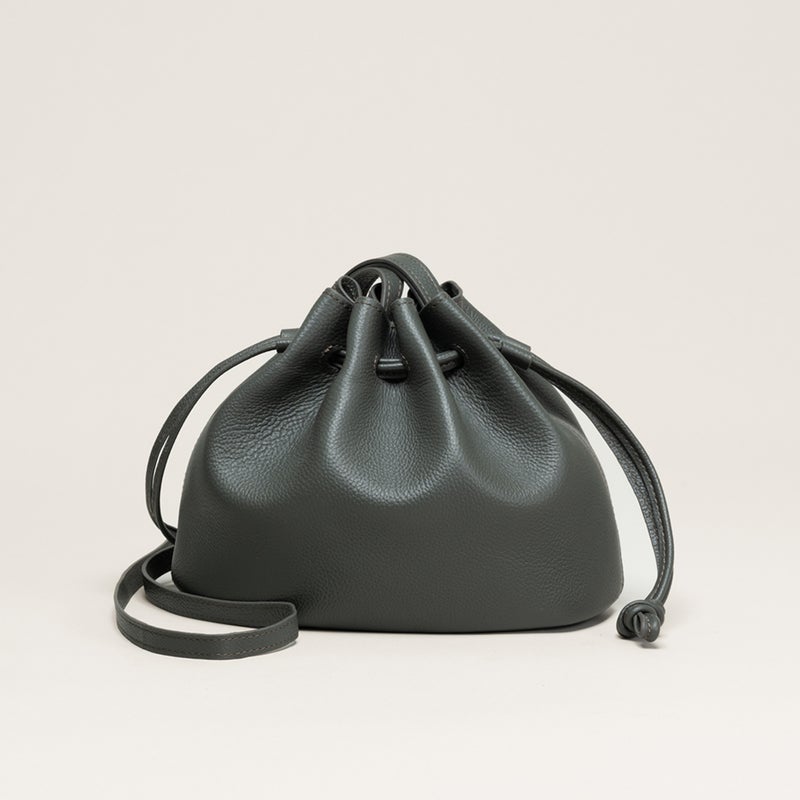 巾着ショルダー_ブラックオリーブ