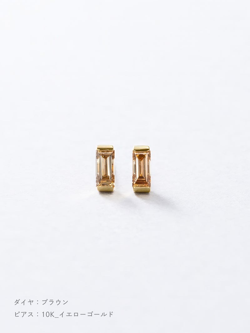 バゲットダイヤモンド ピアス | My Standard 30012_br_10kyg