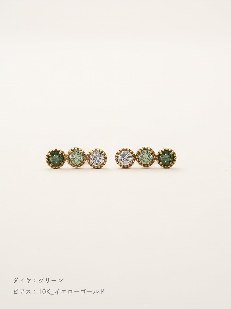 ダイヤモンド アミュレット ピアス | Little Voyage 30013_gr_10kyg