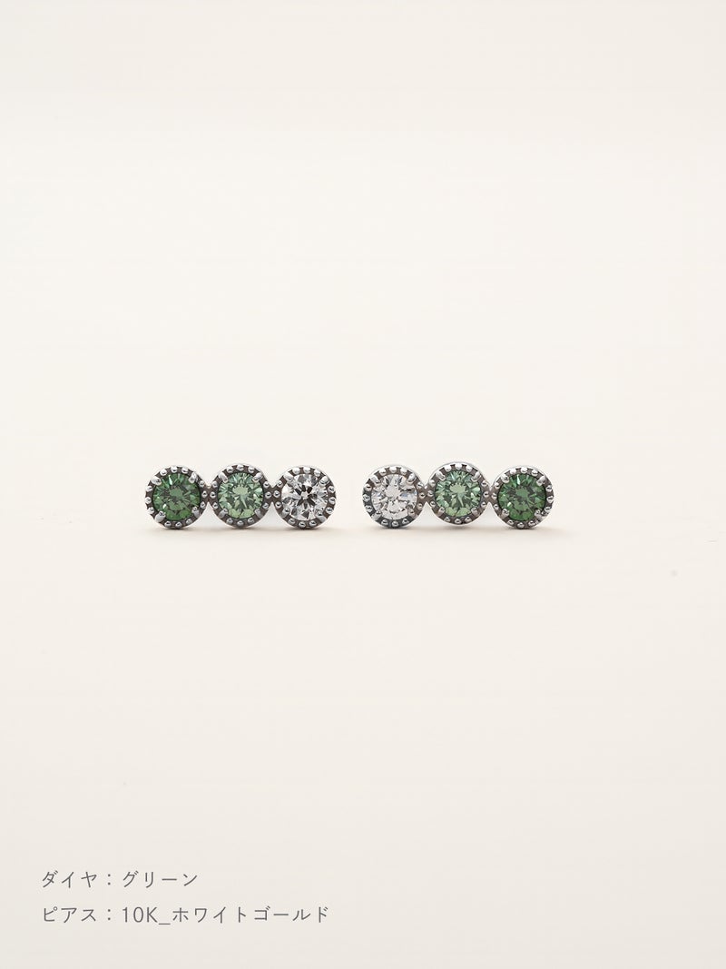 ダイヤモンド アミュレット ピアス | Little Voyage 30013_gr_10kwg
