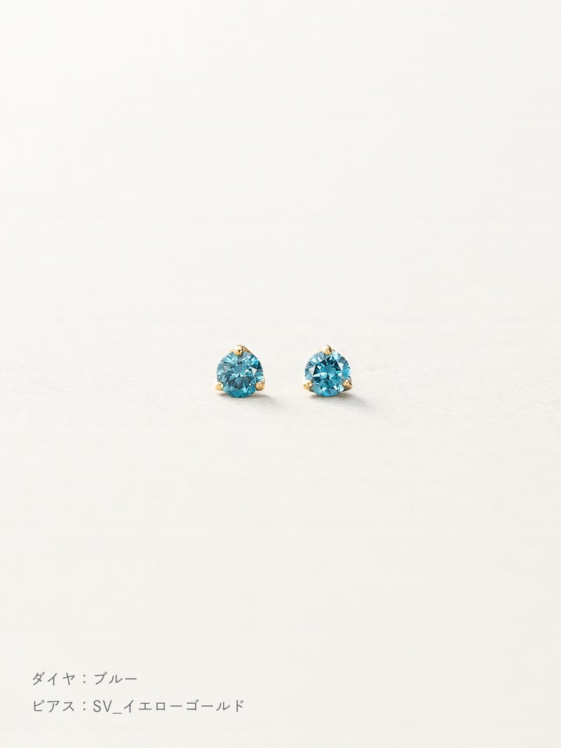 ダイヤモンド スタッズピアス | Little Voyage 30014_bl_svyg