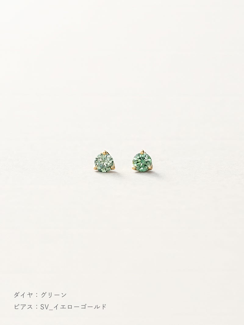 ダイヤモンド スタッズピアス | Little Voyage 30014_gr_svyg