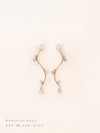 パール×ダイヤモンド ウェーブ ピアス | Little Voyage 30017_wh_svyg